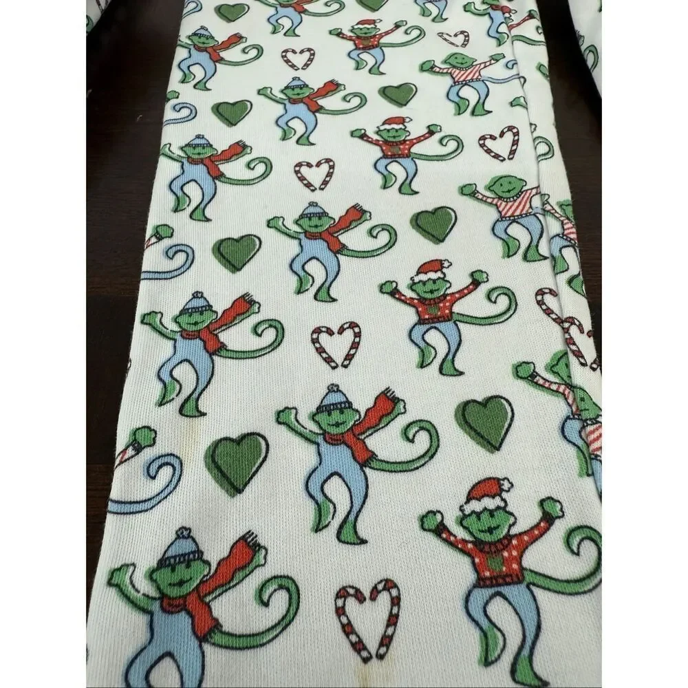 ROLLER RABBIT Kids Merry Monkey Christmas Pajamas - 100% Pima Cotton - Flawed;RE